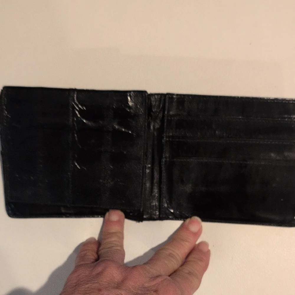 Black Eel  Leather Wallet